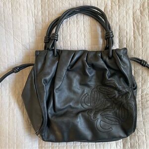 Loewe Black Leather Tote Bag
